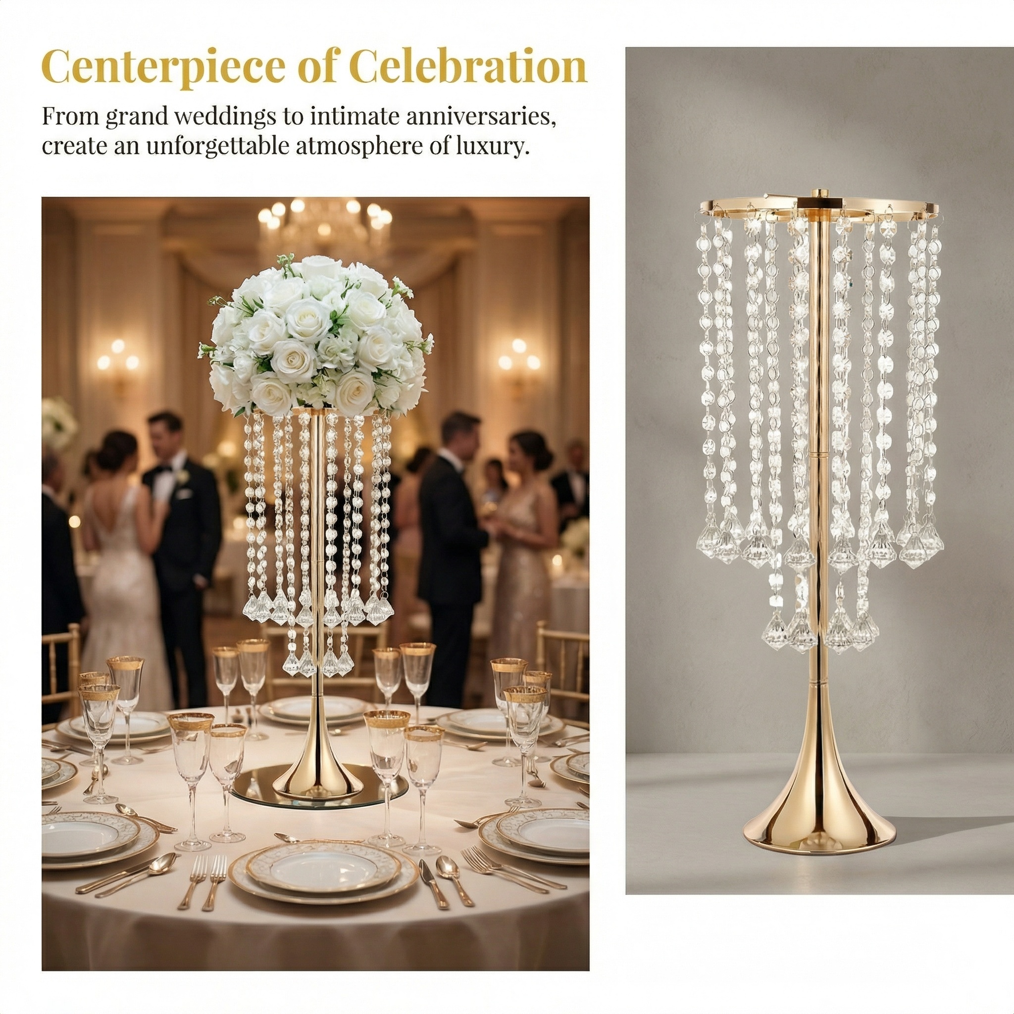 2/10pcs Luxury Crystal Flower  - Candle Supplies Luxury review and price
