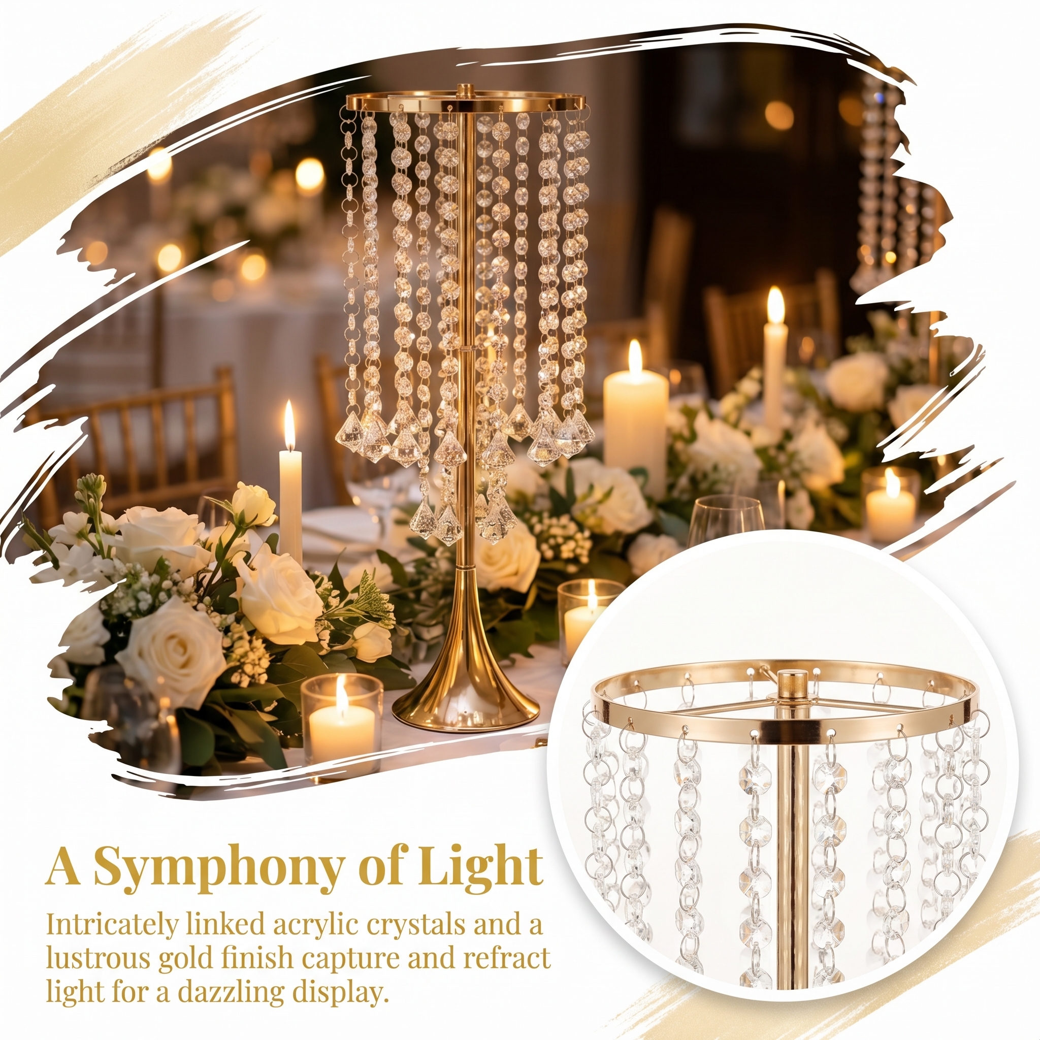 2/10pcs Luxury Crystal Flower  - Candle Supplies Luxury review and price