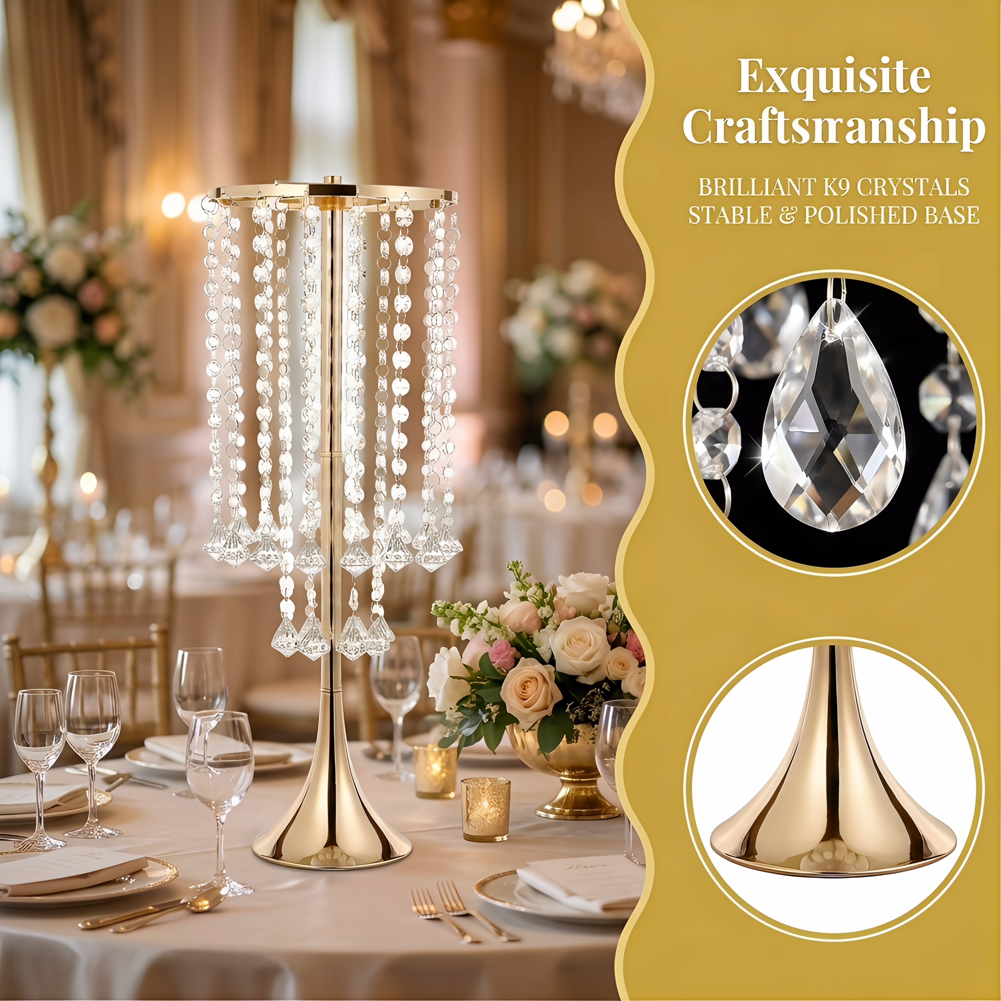 2/10pcs Luxury Crystal Flower  - Candle Supplies Luxury review and price