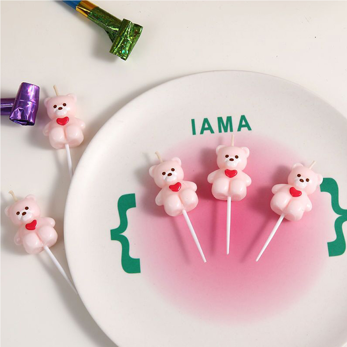 5pcs Cartoon Hug Bear Candle S - Candle Supplies Kit review and price