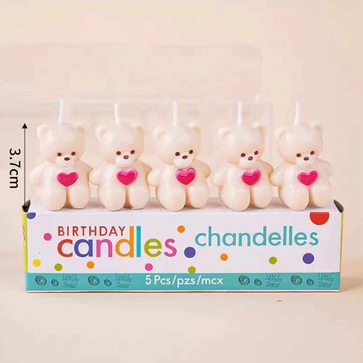 5pcs Cartoon Hug Bear Candle S - Candle Supplies Kit review and price