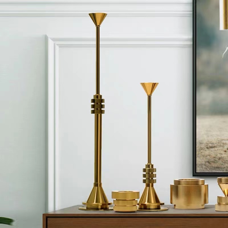 Luxury Gold Metal Candlestick  - Candle Supplies Luxury review and price