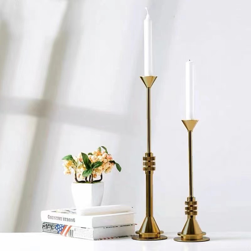 Luxury Gold Metal Candlestick  - Candle Supplies Luxury review and price